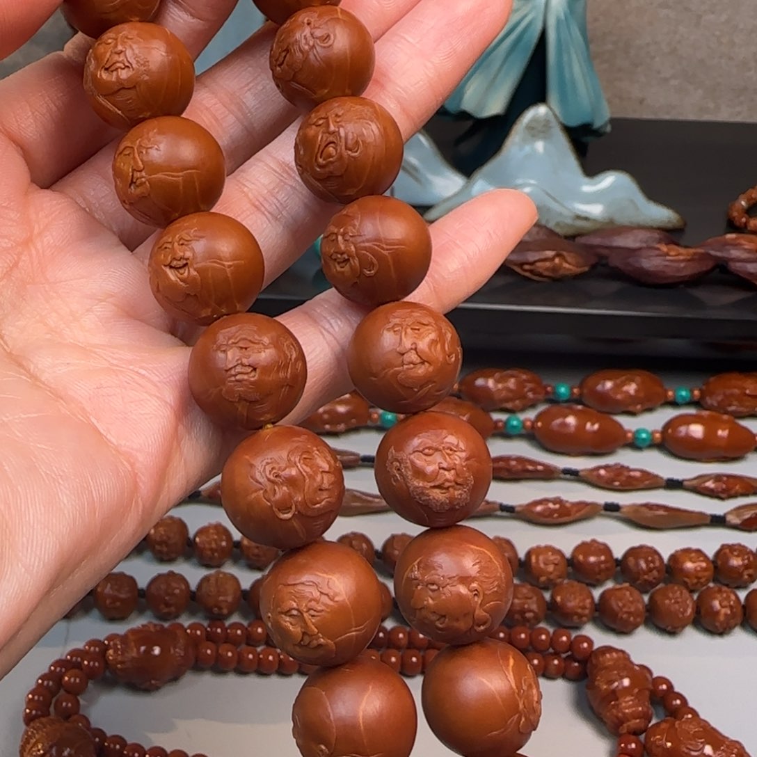 橄榄核手串/手链1.6尺寸十八罗汉手持
