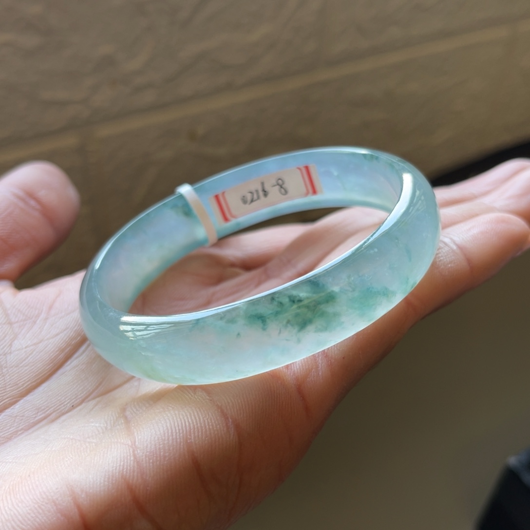 翡翠手镯未镶嵌56.3圈贵妃镯三天鉴赏期