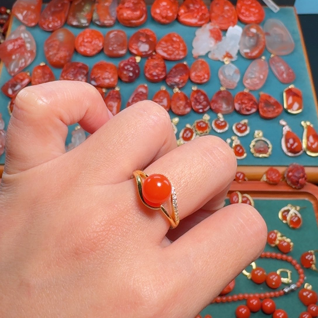 南红玛瑙南红银S925镶嵌