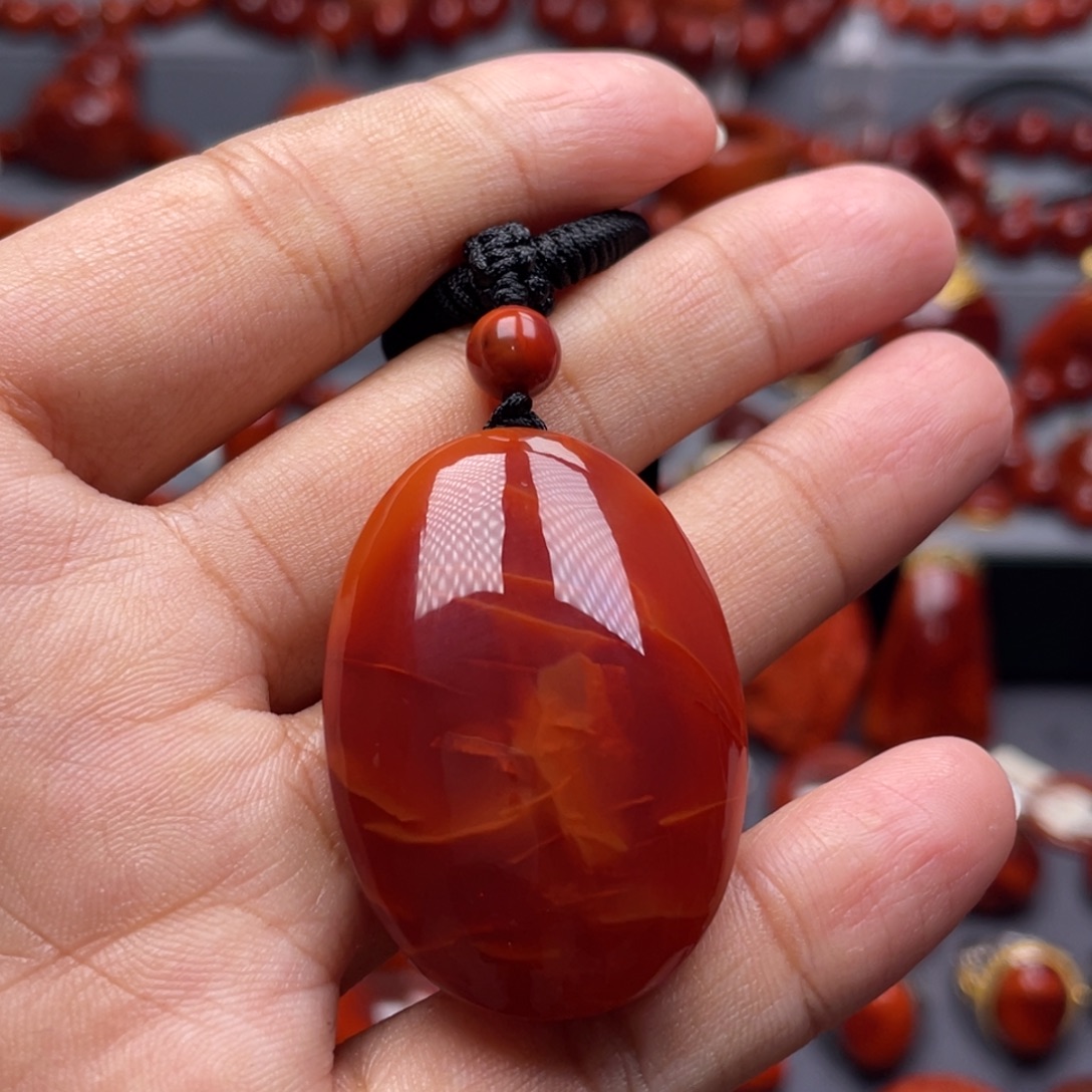 南红玛瑙未镶嵌珠宝奇石蛋面吊坠