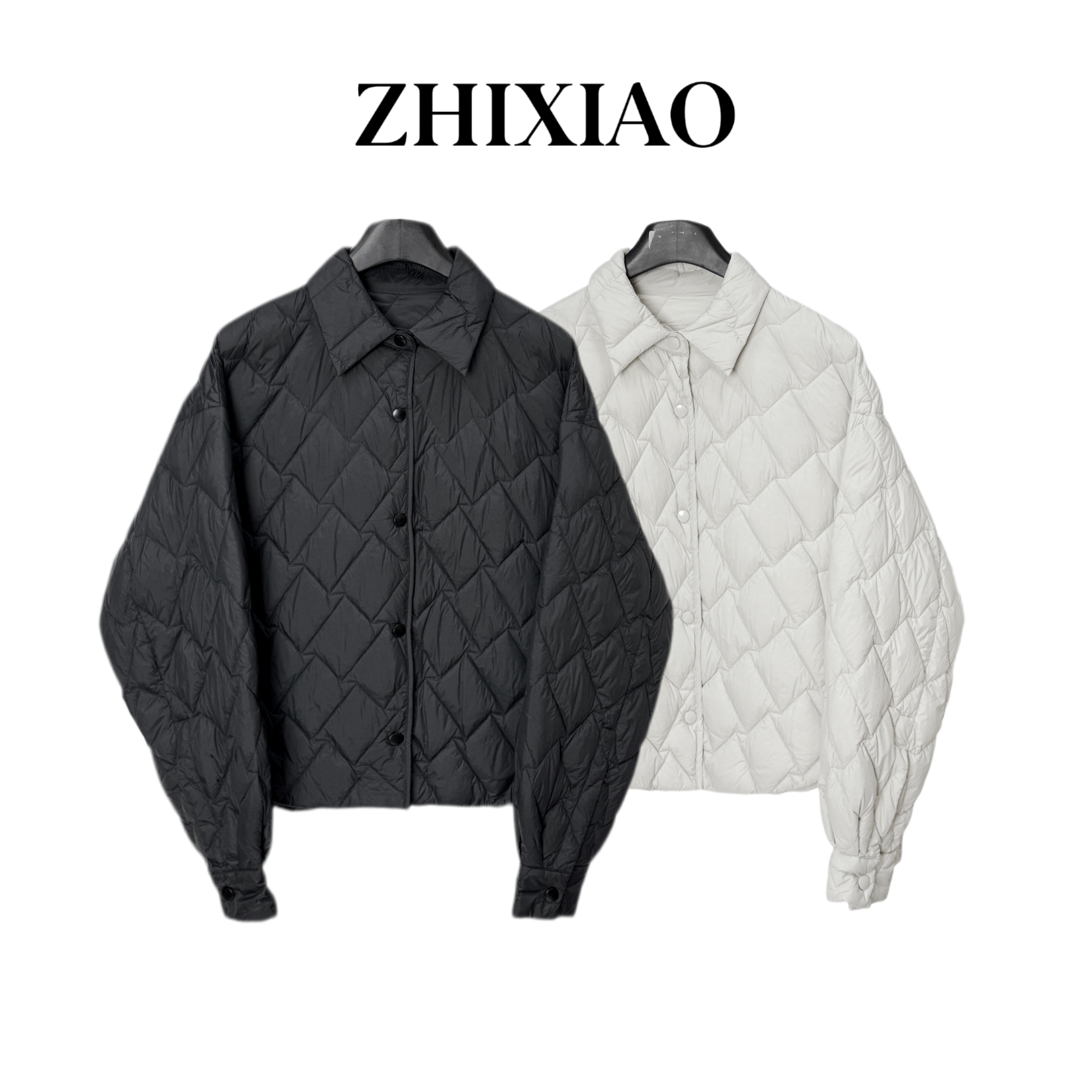 【ZHIXIAO】秋冬新款：菱格羽绒服外套TR1063