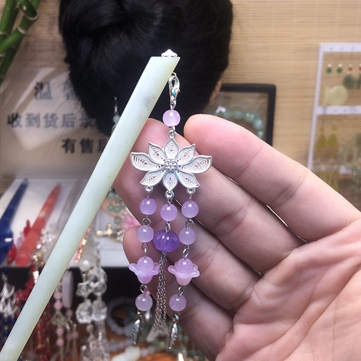 蛇纹石玉未镶嵌发簪