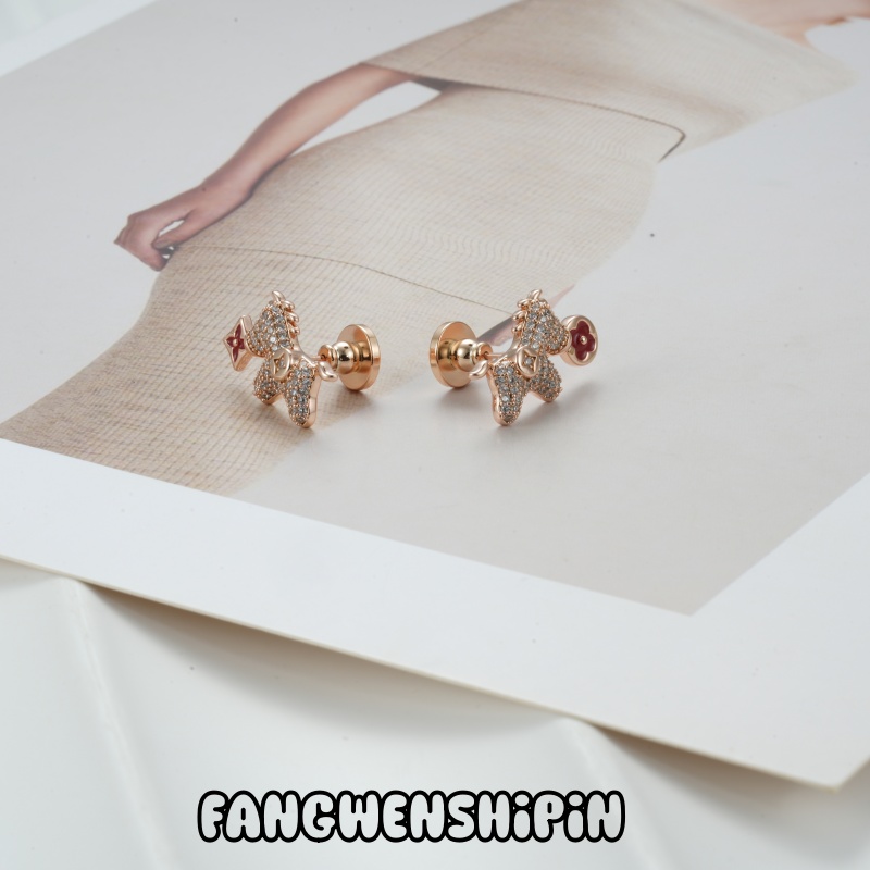 铜合金锆石耳饰 【镀K金】【925银针】耳环4265