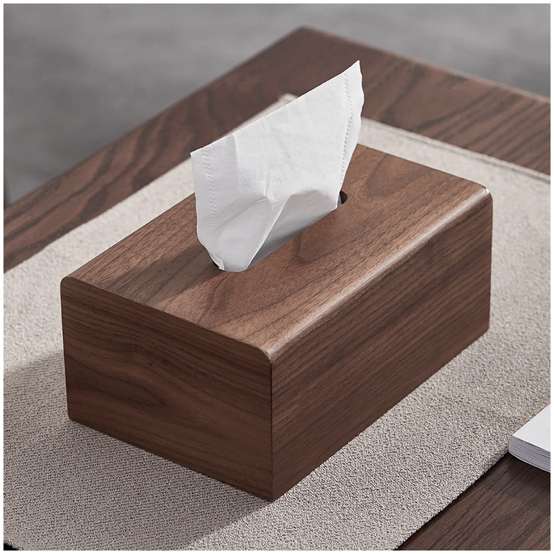 北美黑胡桃木纸巾盒