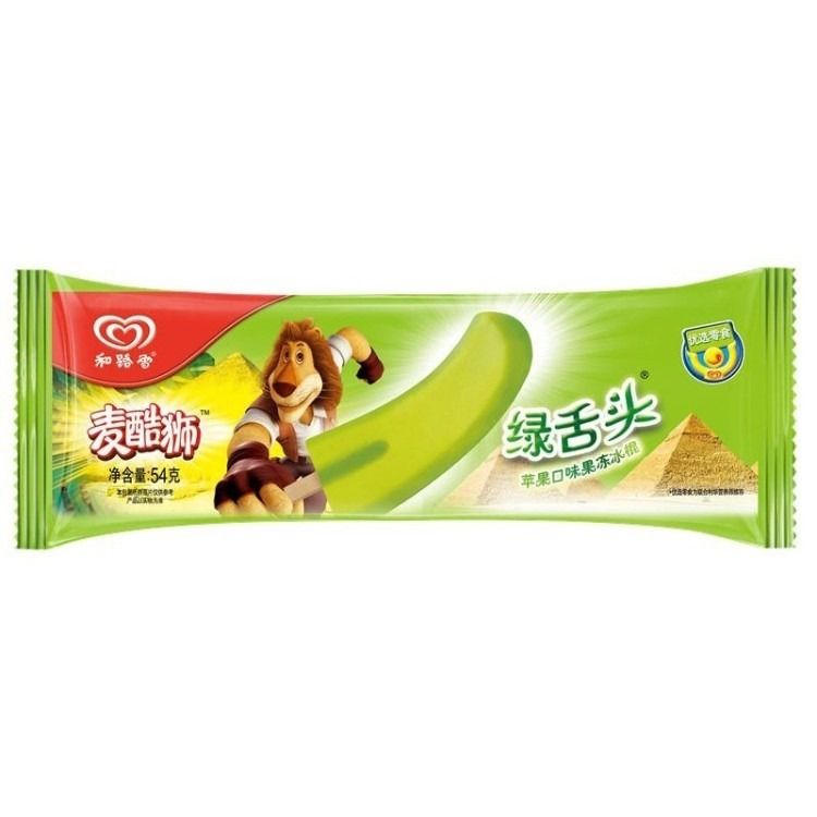 （10支）麦酷狮绿舌头苹果口味果冻冰棍 54g/份