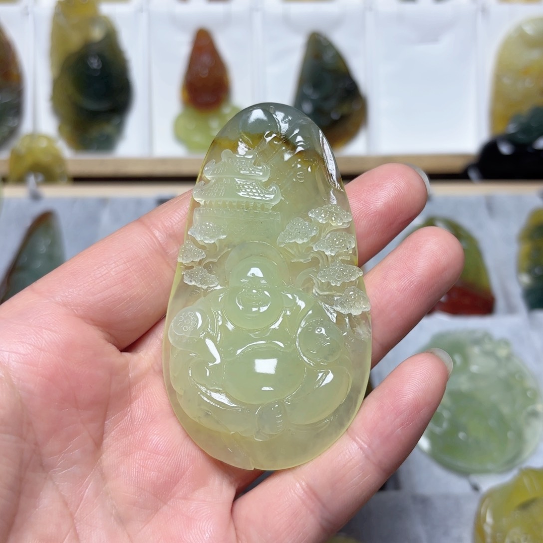 蛇纹石玉吊坠(不含链)未镶嵌