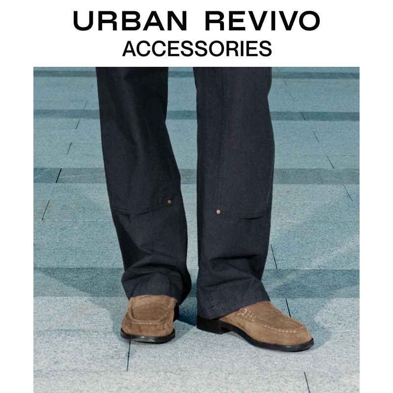 【明星同款】URBAN REVIVO2025秋季新款男士真皮乐福鞋UAMS50036