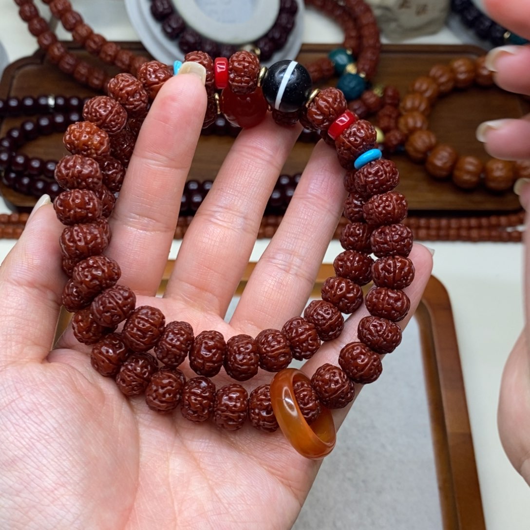 金刚菩提吊坠6瓣树王双绕跑环