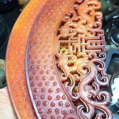 白玉菩提吊坠摆件