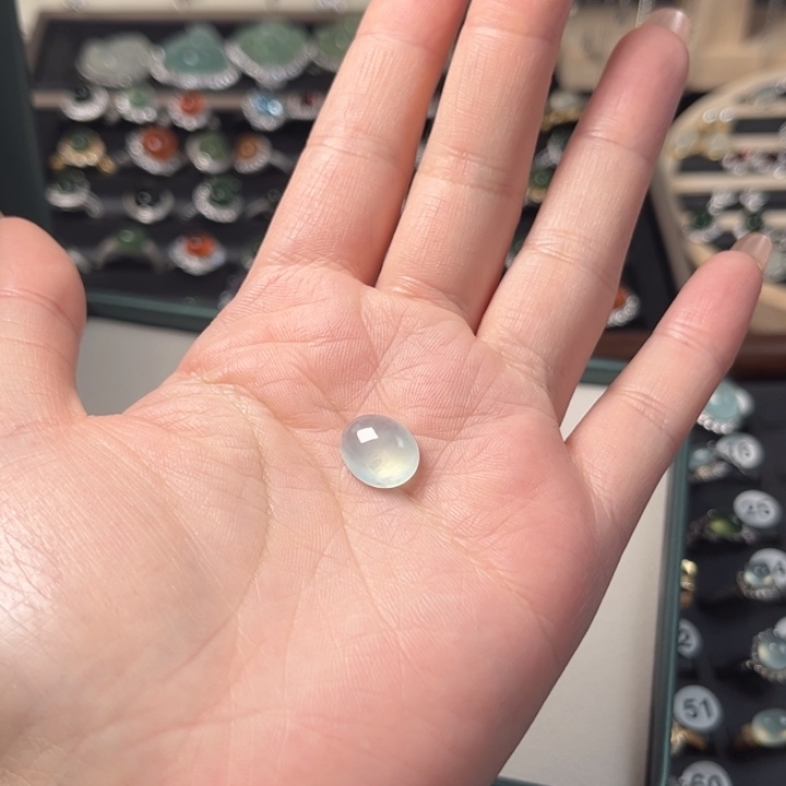 蛇纹石玉银S925镶嵌戒指