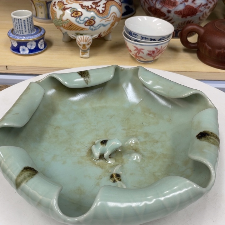 陶瓷龙泉天青洗子