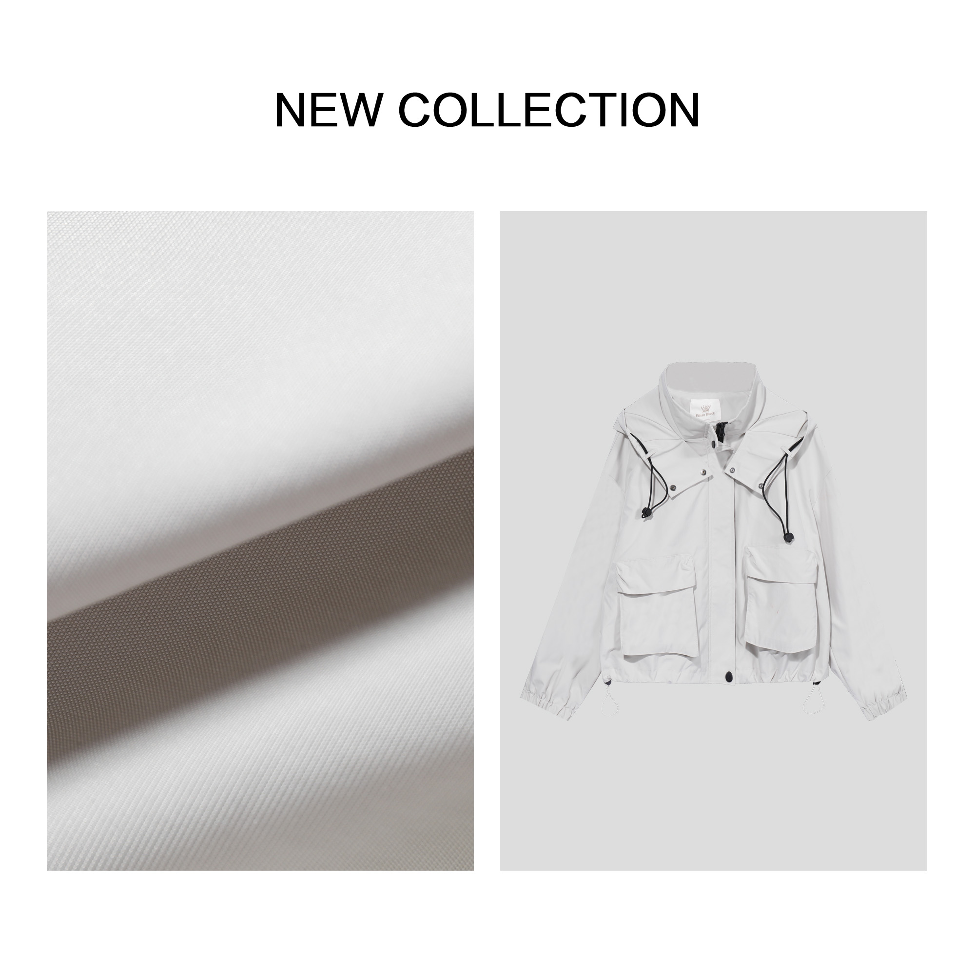 W3F3 3006 B 春季新款 连帽外套 修身显瘦