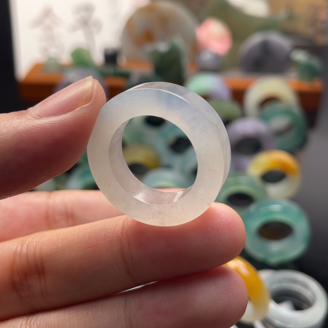 定制翡翠未镶嵌  冰洒金飘紫