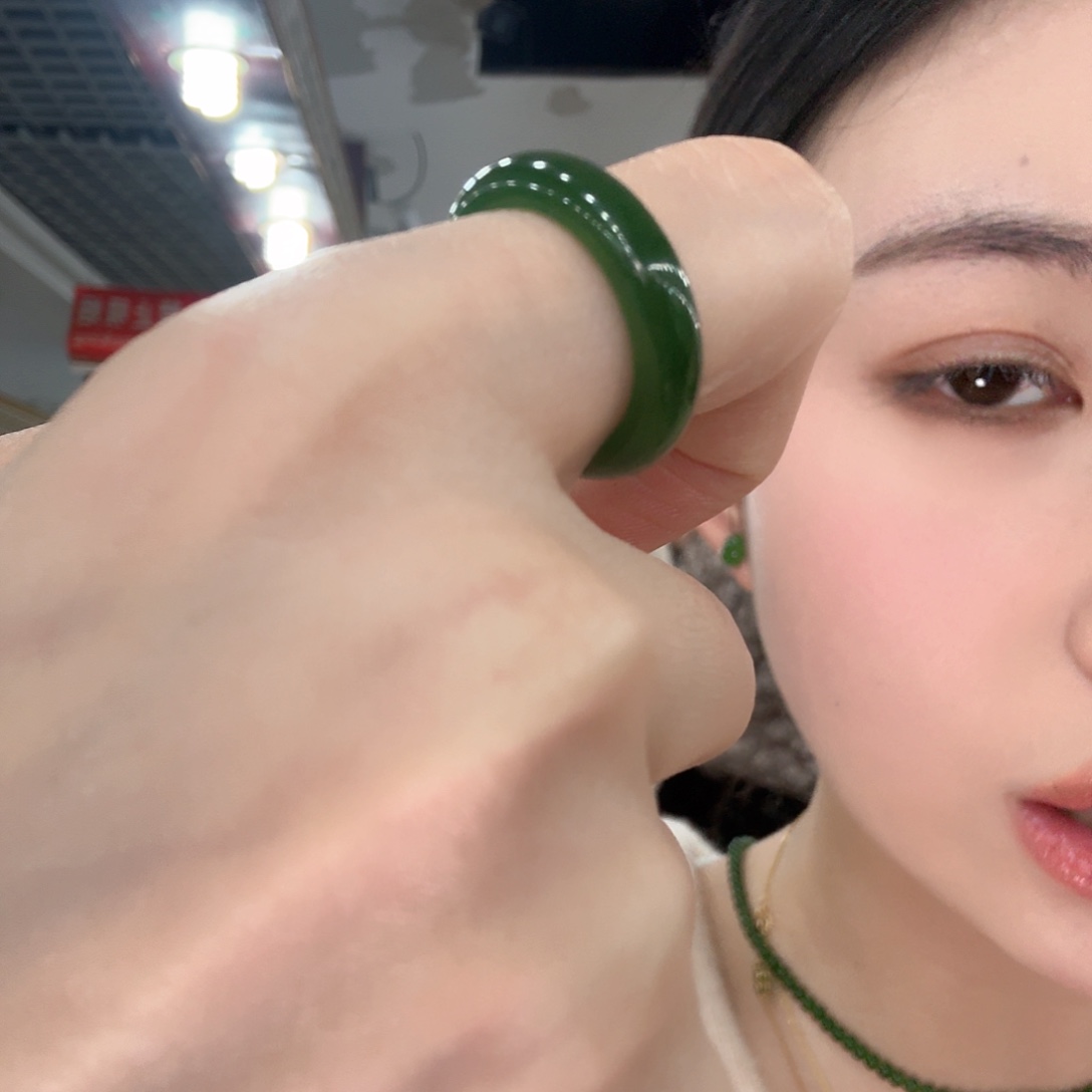 和田玉戒指未镶嵌小***儿