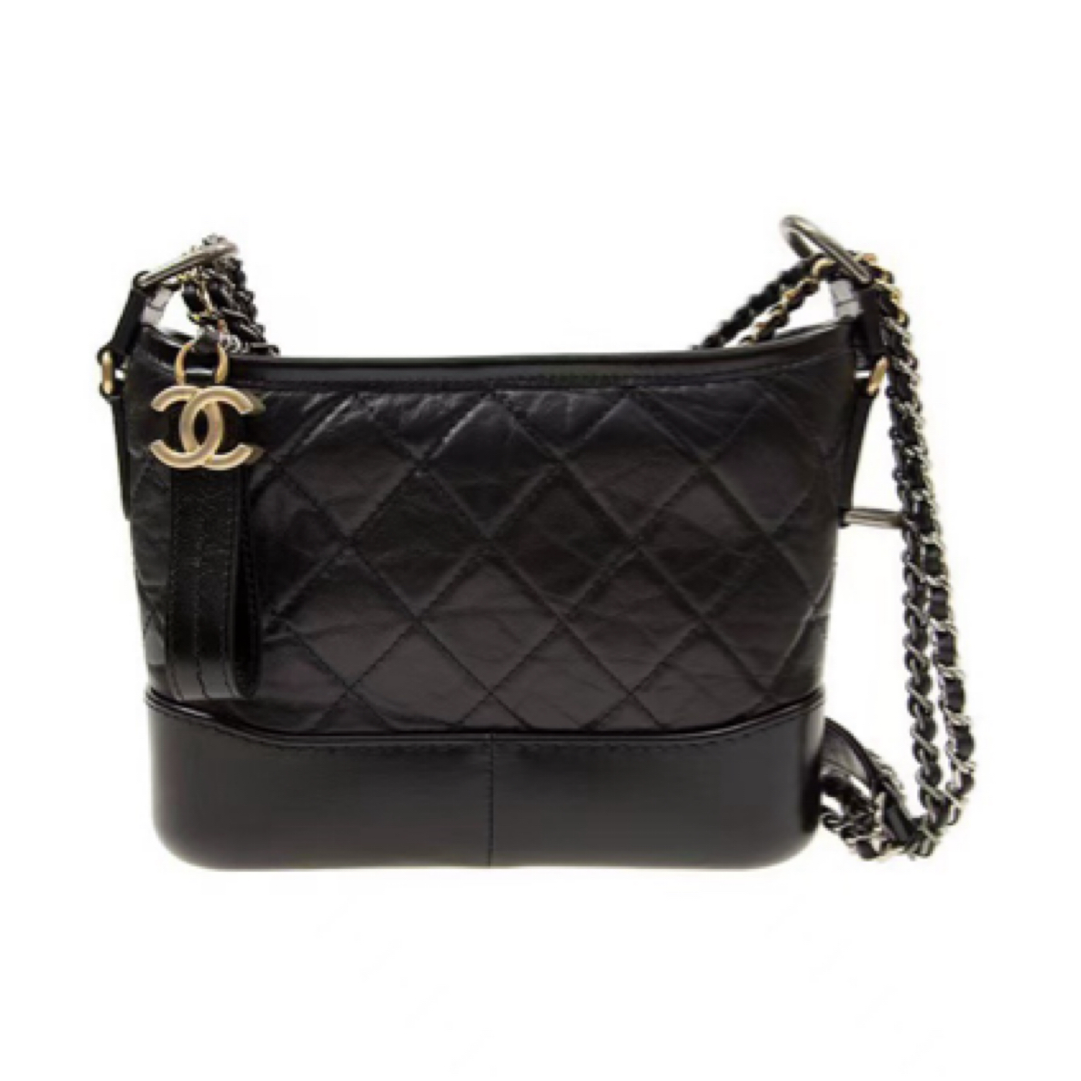 95新 Chanel/香奈儿 黑色流浪小号斜挎宝/JW3864