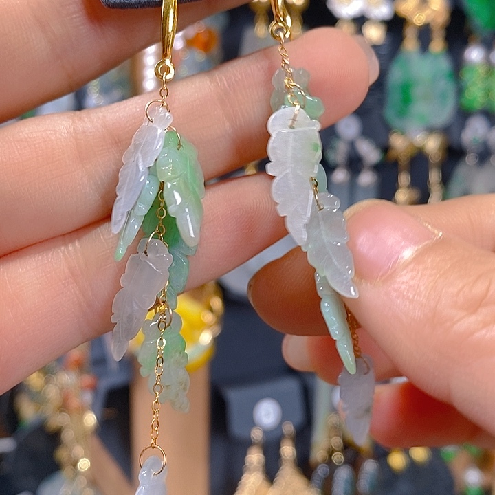 翡翠未镶嵌耳饰翡翠