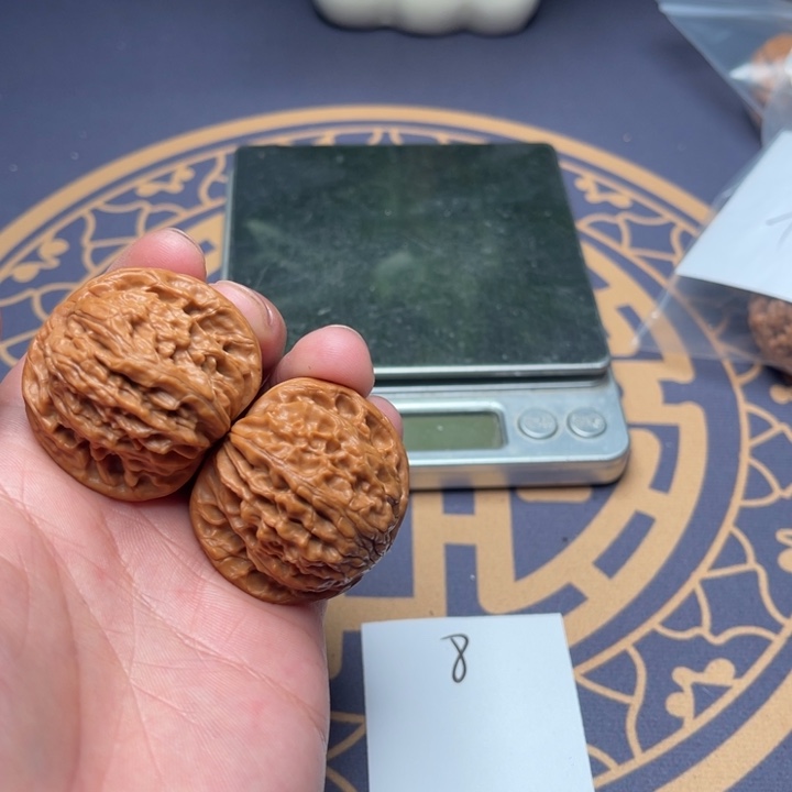 文玩核桃把件39磨盘