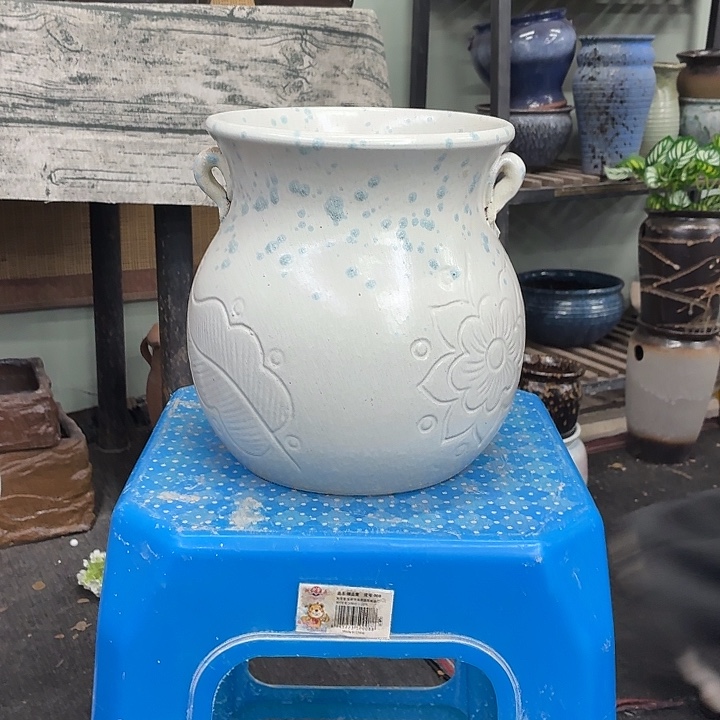 17×21 -粗陶花盆有孔-买买买