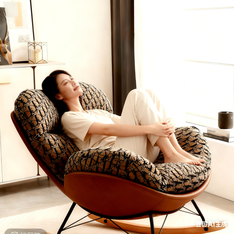 蝴蝶摇摇椅升级超软午睡躺椅阳台休闲单懒人沙发椅摇摇躺椅LXX