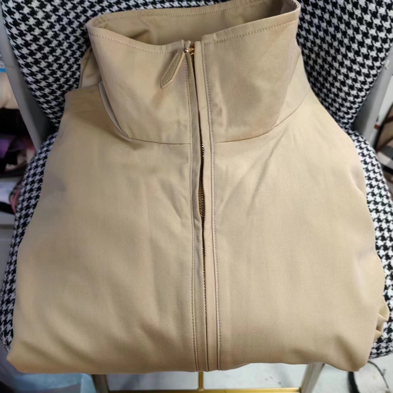 【南油玲姐】卡其色立领风衣外套81344