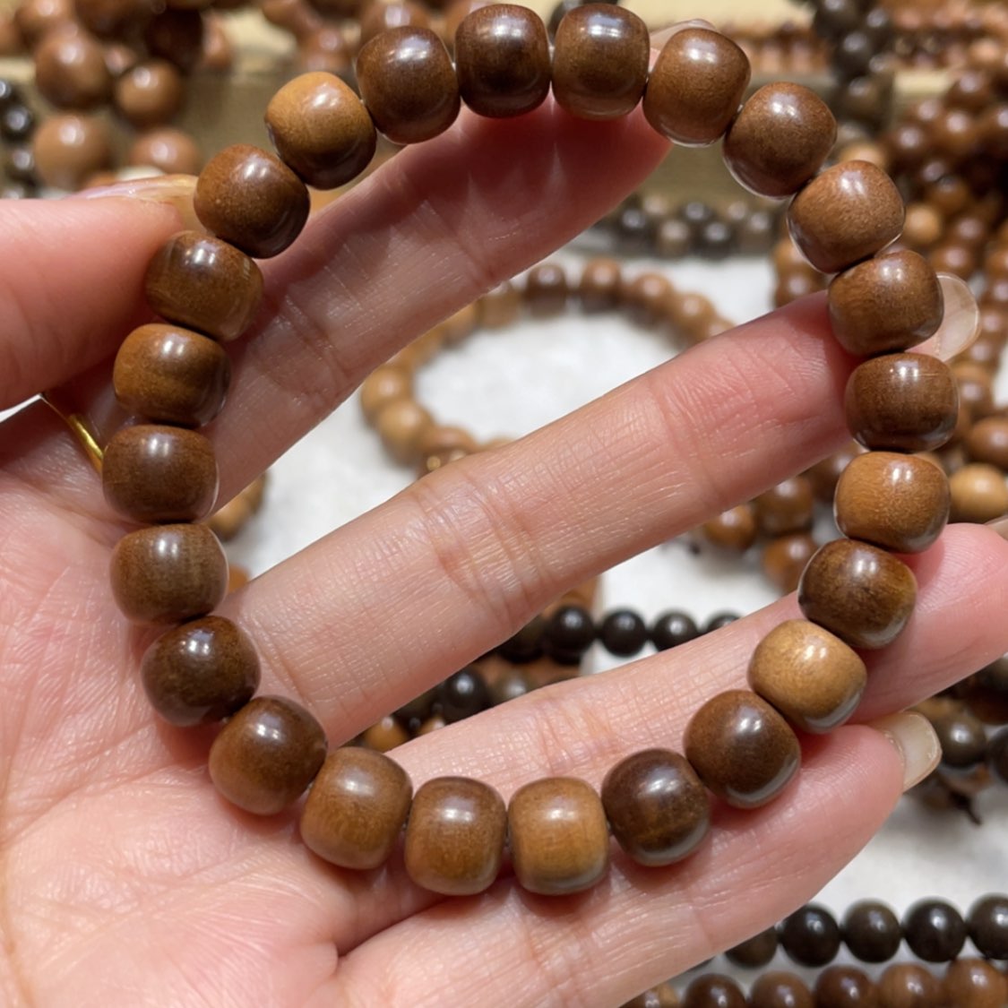 【闪购商品】檀香木手串/手链叶**希8×9横纹