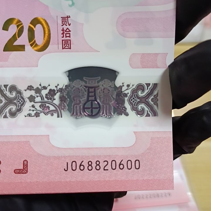 塑料蛇钞号码如图所示068820600
