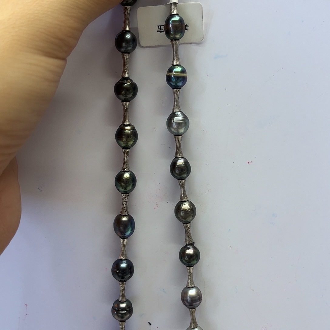 海水珍珠银S925镶嵌颈饰