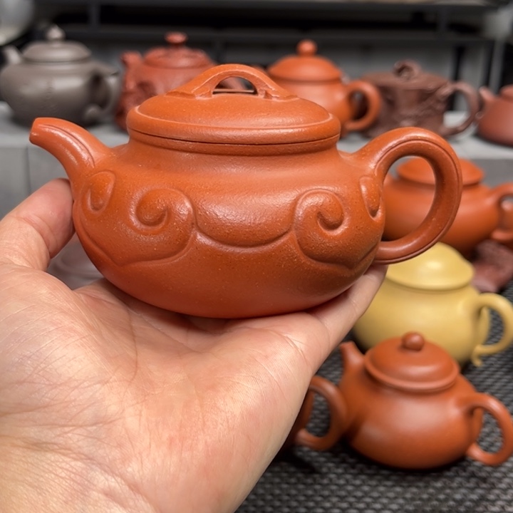 紫砂茶壶紫砂艺术茶具套装红降坡