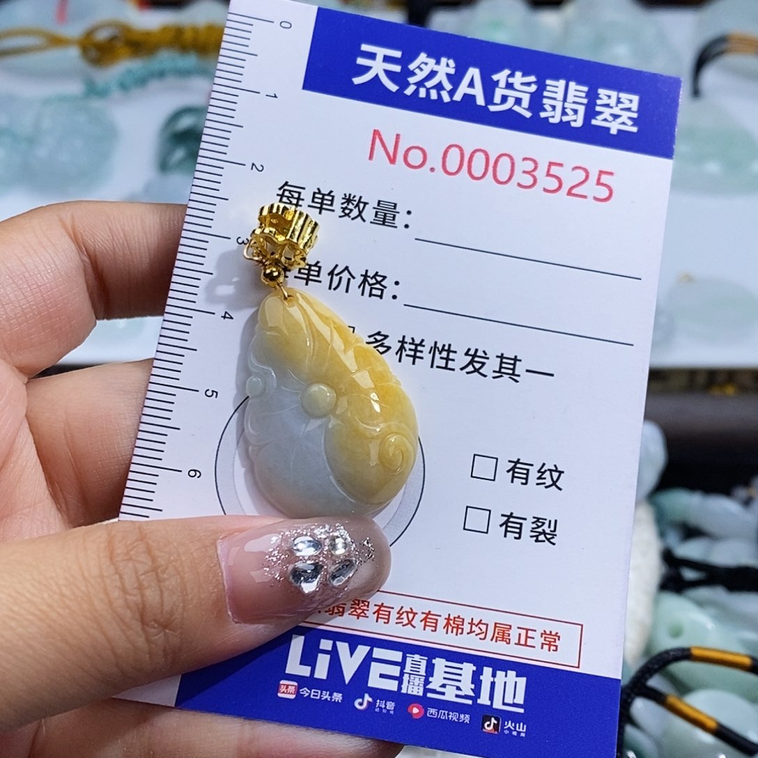 翡翠未镶嵌颈饰3525