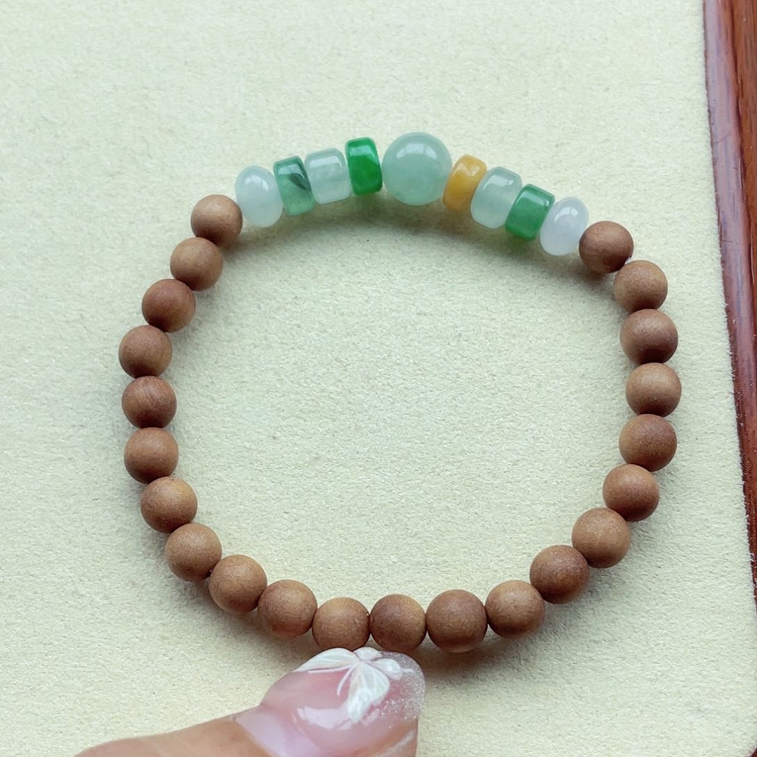 翡翠手链未镶嵌缅甸翡翠A货十DI Y