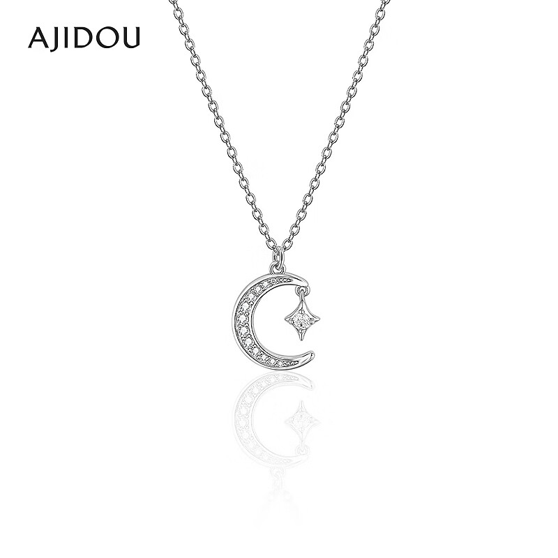 合金合成锆石项链 AJIDOU阿吉豆项链女款简约休闲锁骨链短颈链