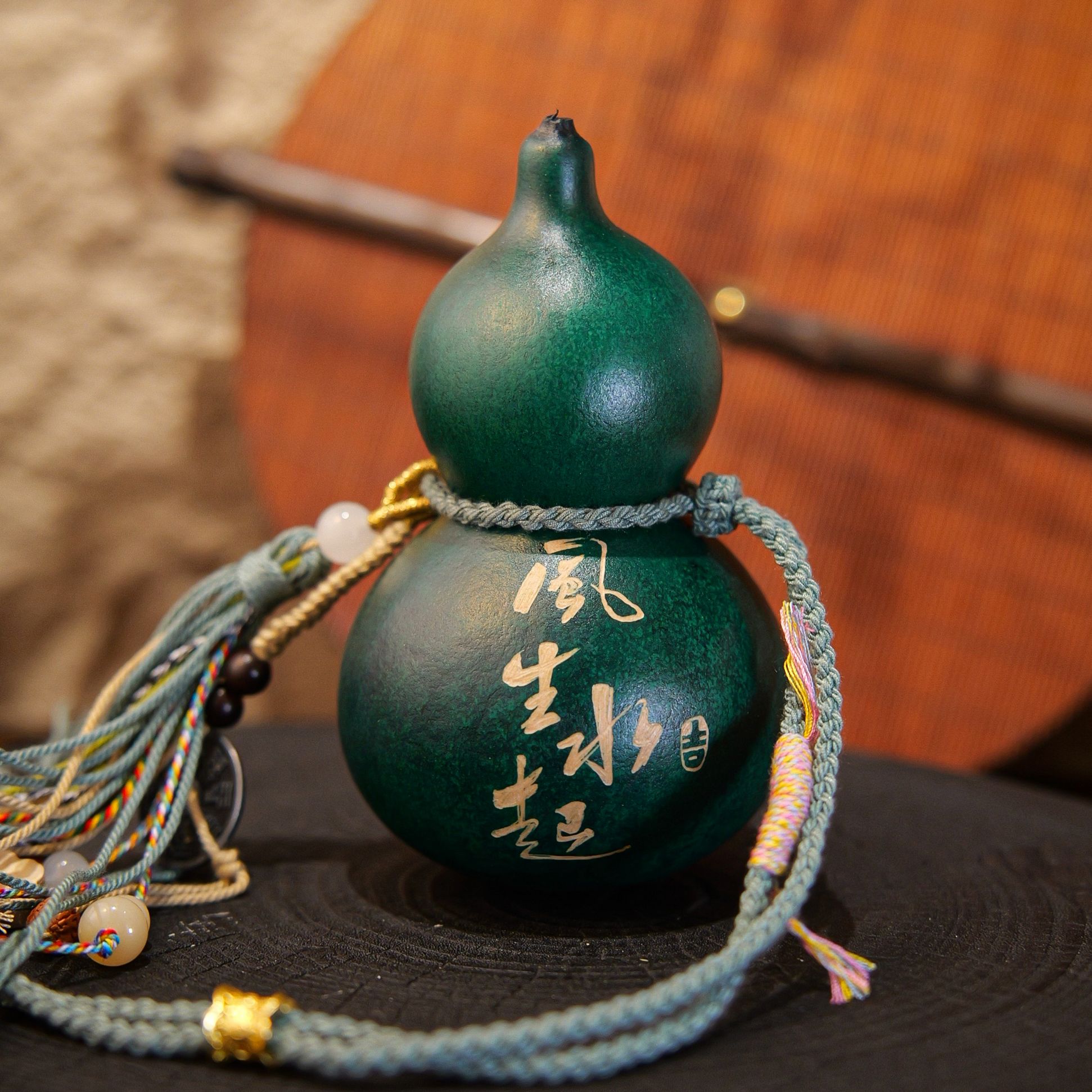 非遗大漆手工雕刻天然葫芦文玩福禄摆件天然葫芦