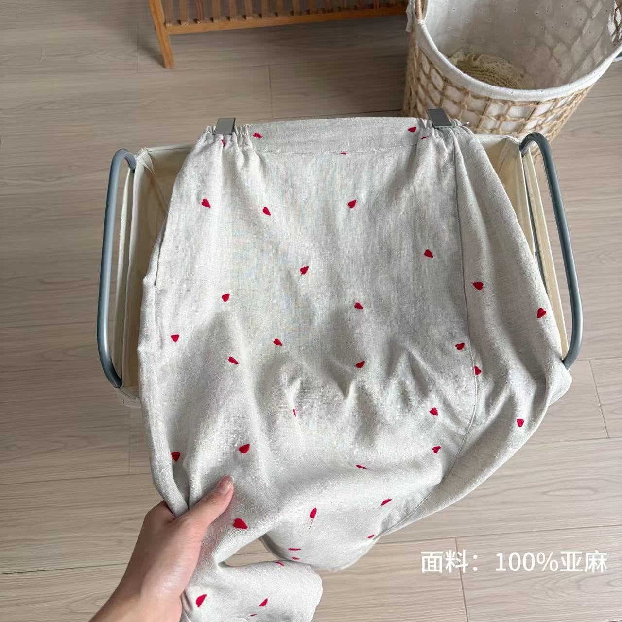 小柒家A00209-温柔系麻本色复古显瘦半身裙女夏季小众不撞款裙子