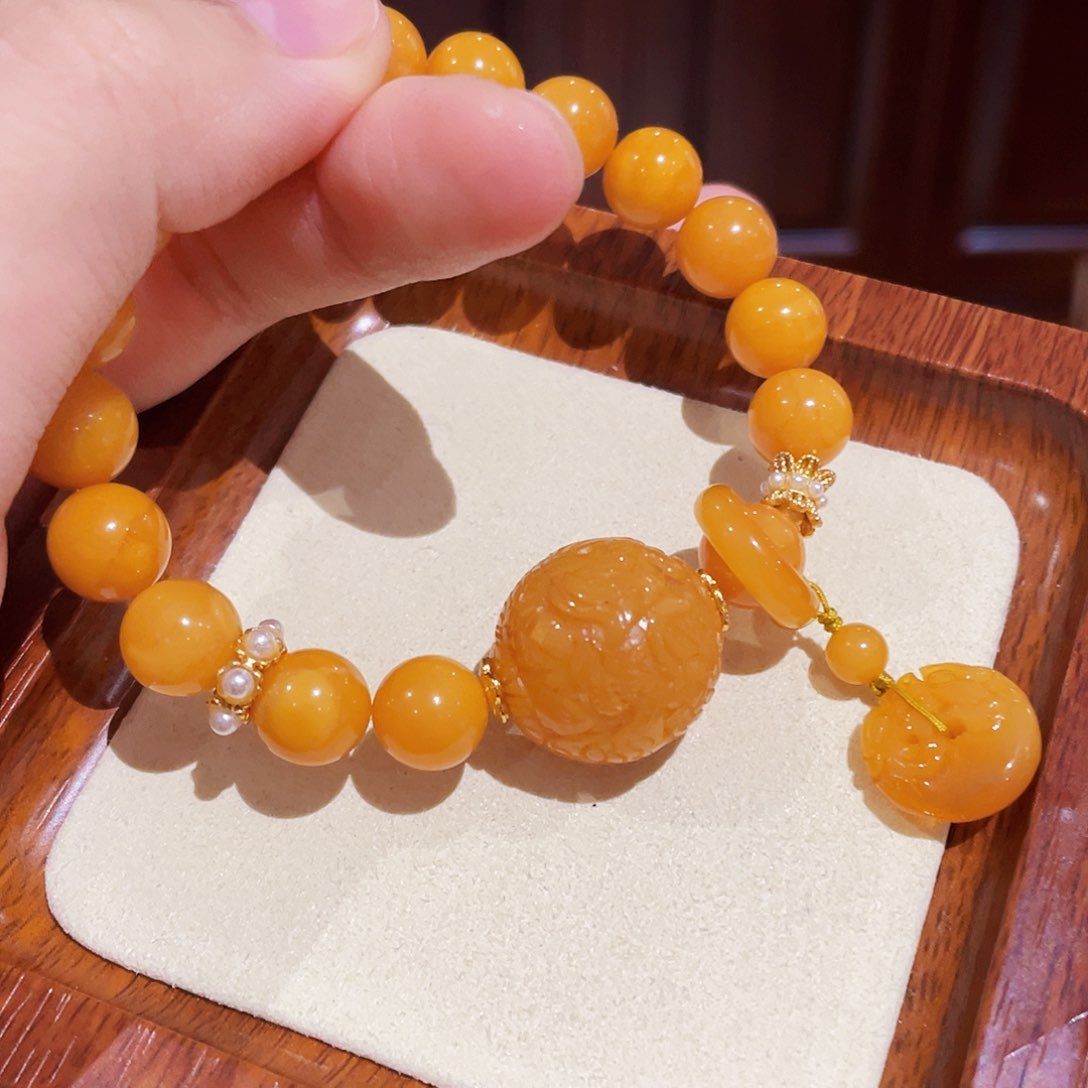 蜜蜡手链未镶嵌手串