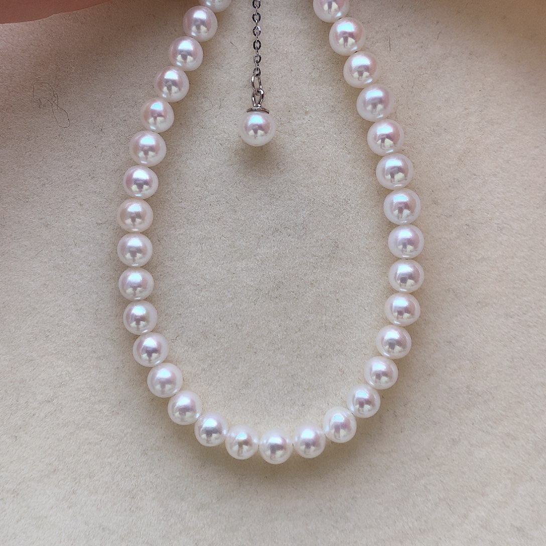 淡水珍珠4.5-5mm极光手链银S925镶嵌陳*亮