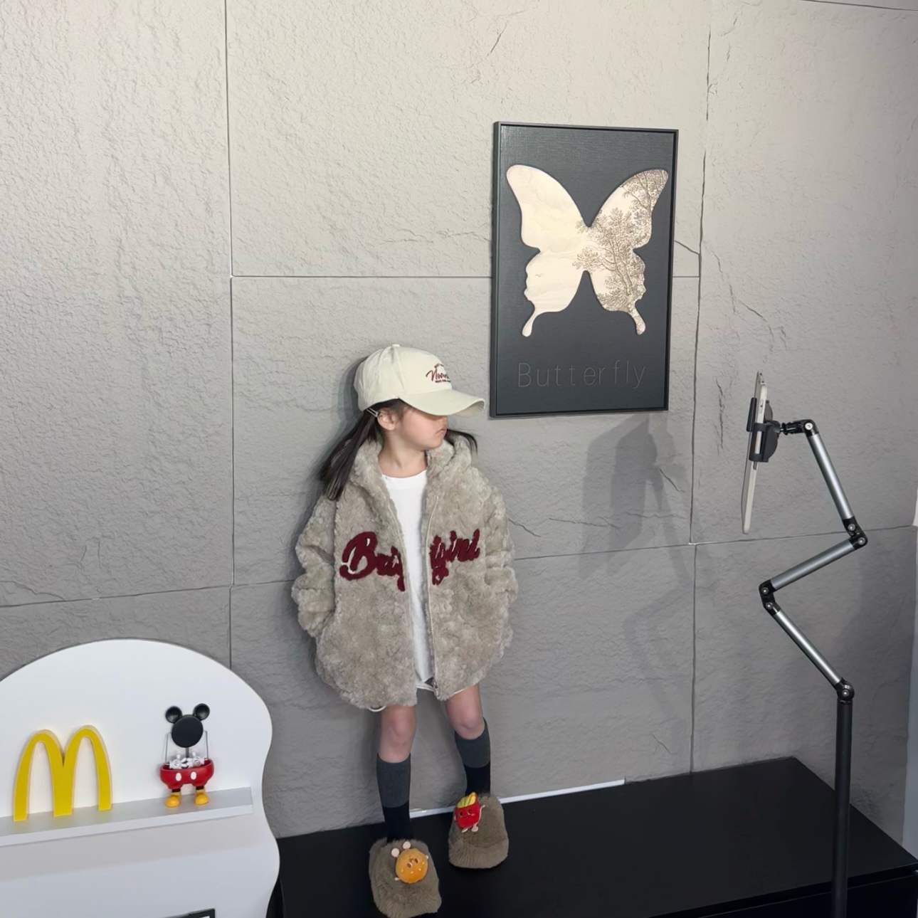 米兜家.儿童冬季中性新款韩版时髦加棉加厚毛毛外套1175