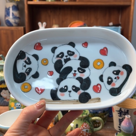 炉景德镇釉下手绘陶瓷 