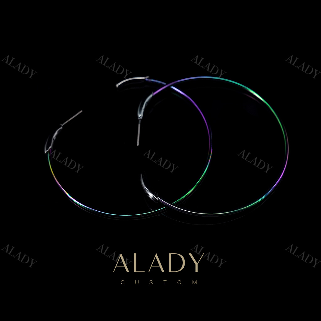 合金耳饰 【炫彩潮圈】炫彩大耳圈时尚优雅气质耳钉