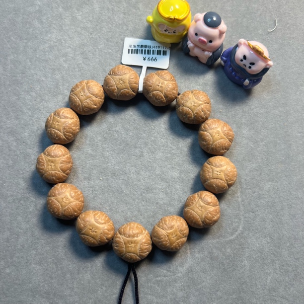〖J419117〗25年19毫米尼泊尔麒麟眼菩提手串原生态文玩手串
