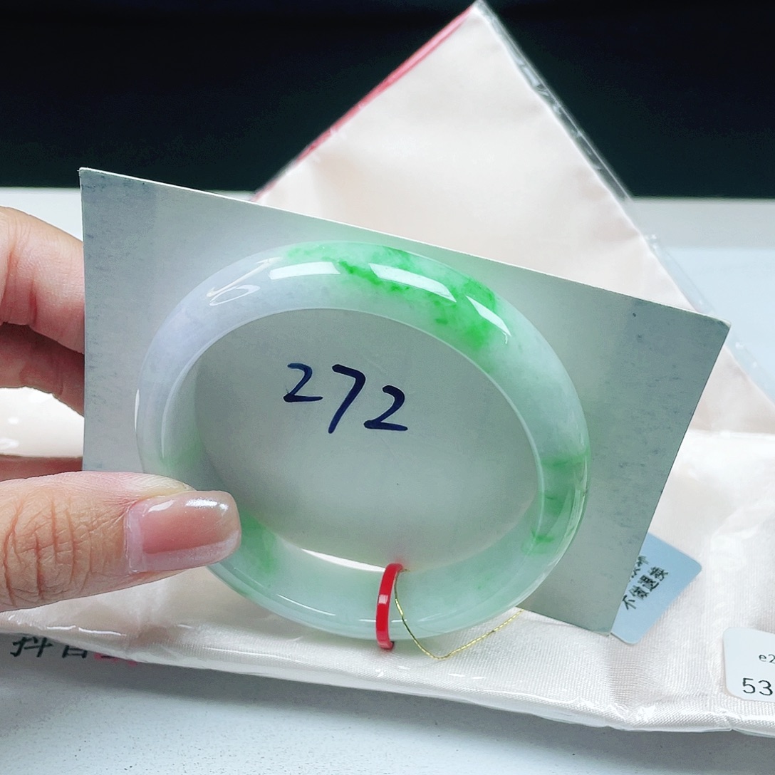 翡翠未镶嵌手镯 正圈53+