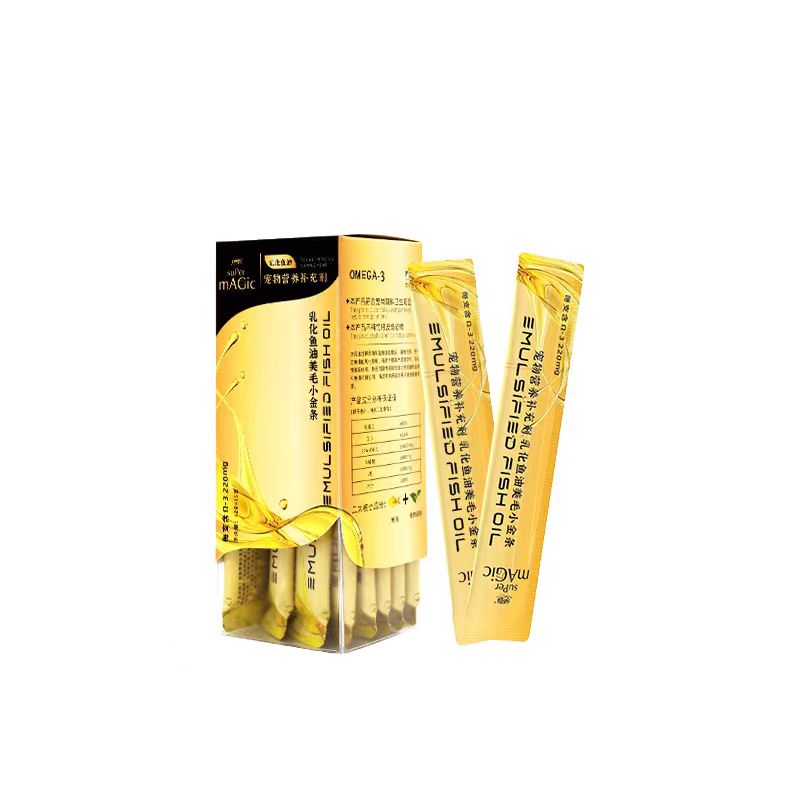 【大宝贝贝】绝魅小金条猫用乳化鱼油美毛12g*15支一盒