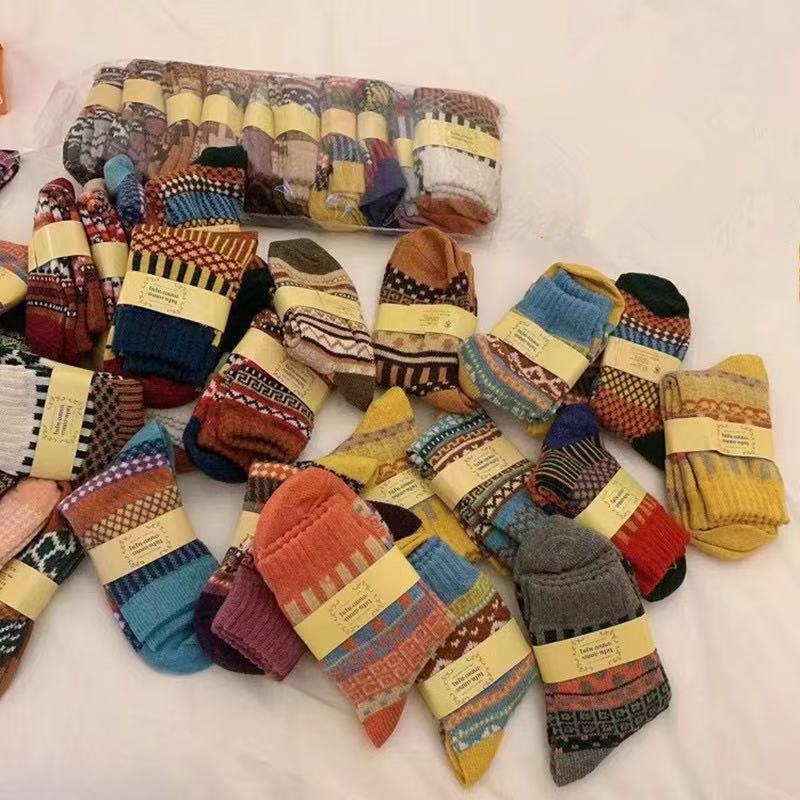 【全国包邮】复古日系tutu袜秋冬加厚雪地袜加绒堆堆袜保暖袜子棉袜