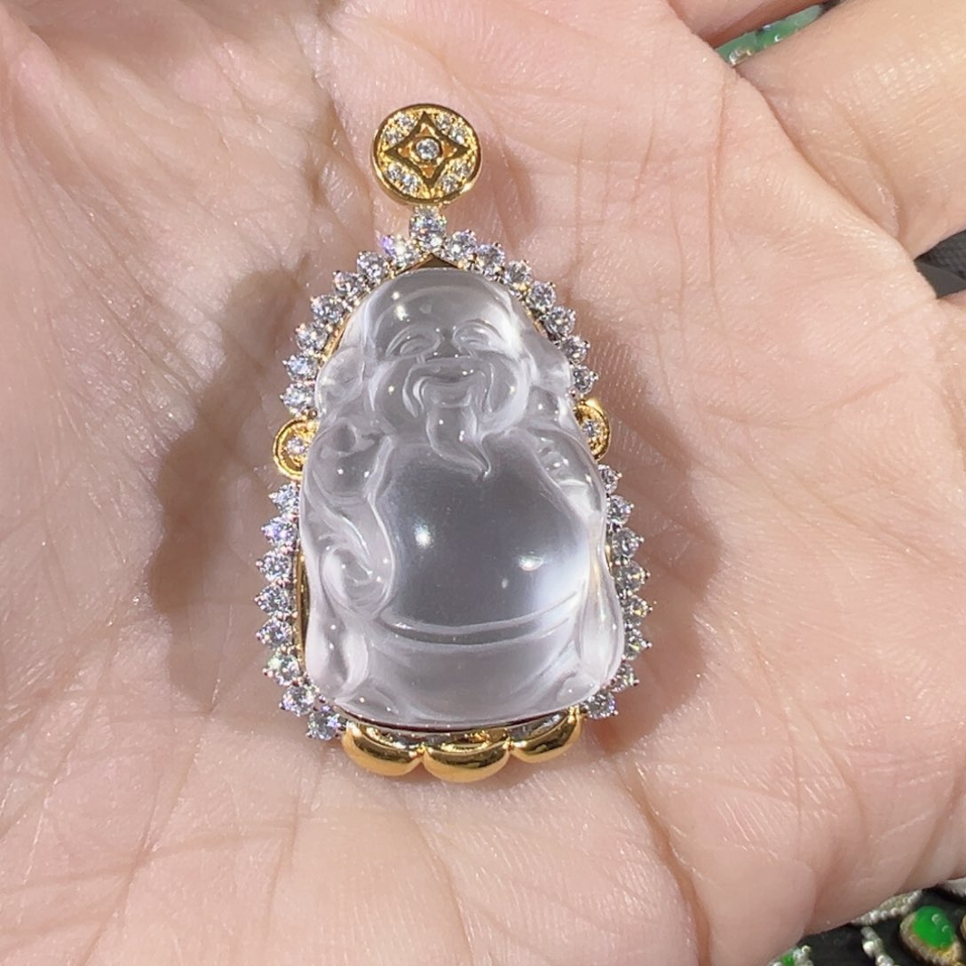 石英质玉颈饰银S925镶嵌