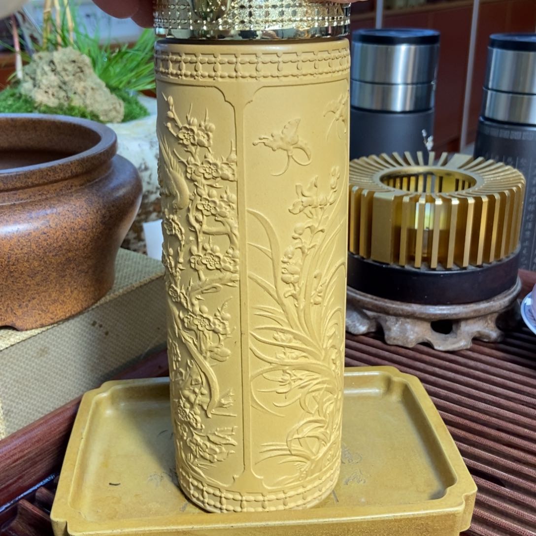 紫砂花盆紫砂办公杯