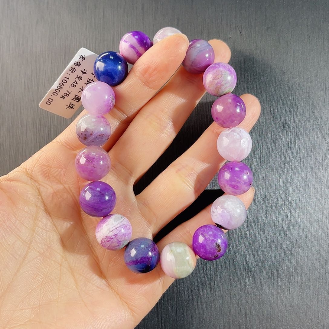 未镶嵌苏纪石（舒俱来）南非舒俱来老矿料手串