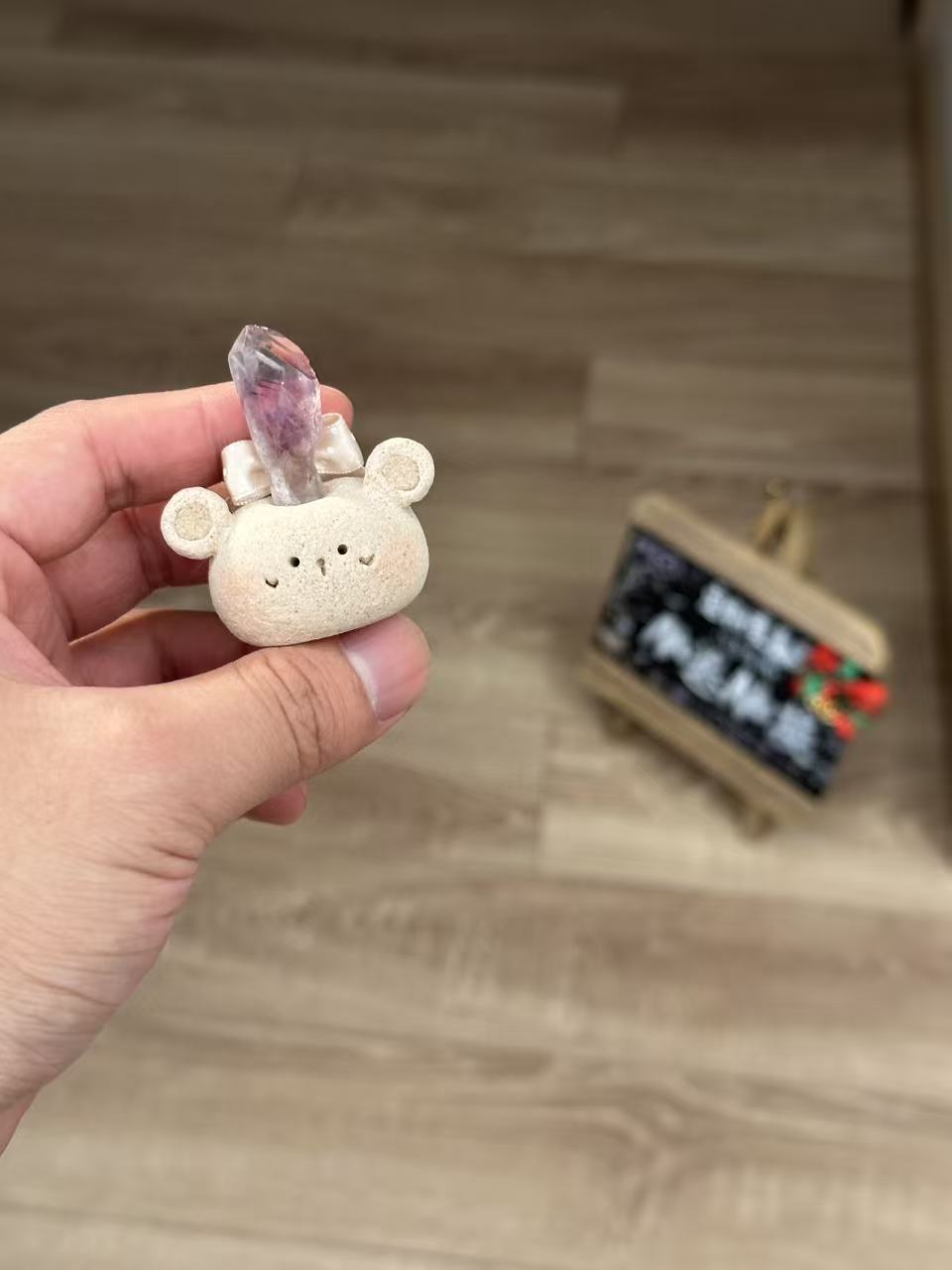 水晶小豆丁可爱紫水小熊