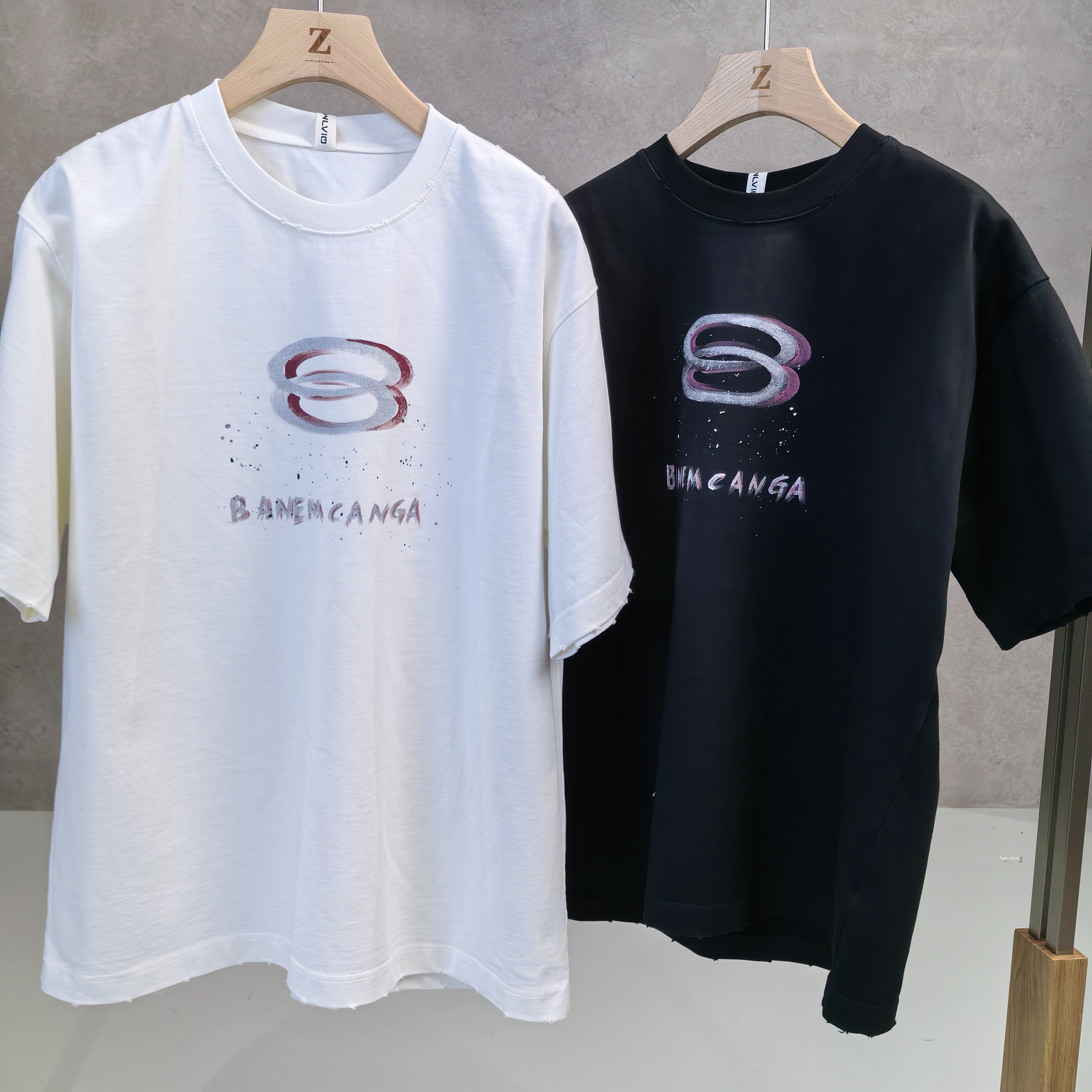 重磅圆领短袖T恤男女秋季潮流百搭休闲上衣