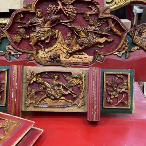 大***A木木雕彩头两片木雕