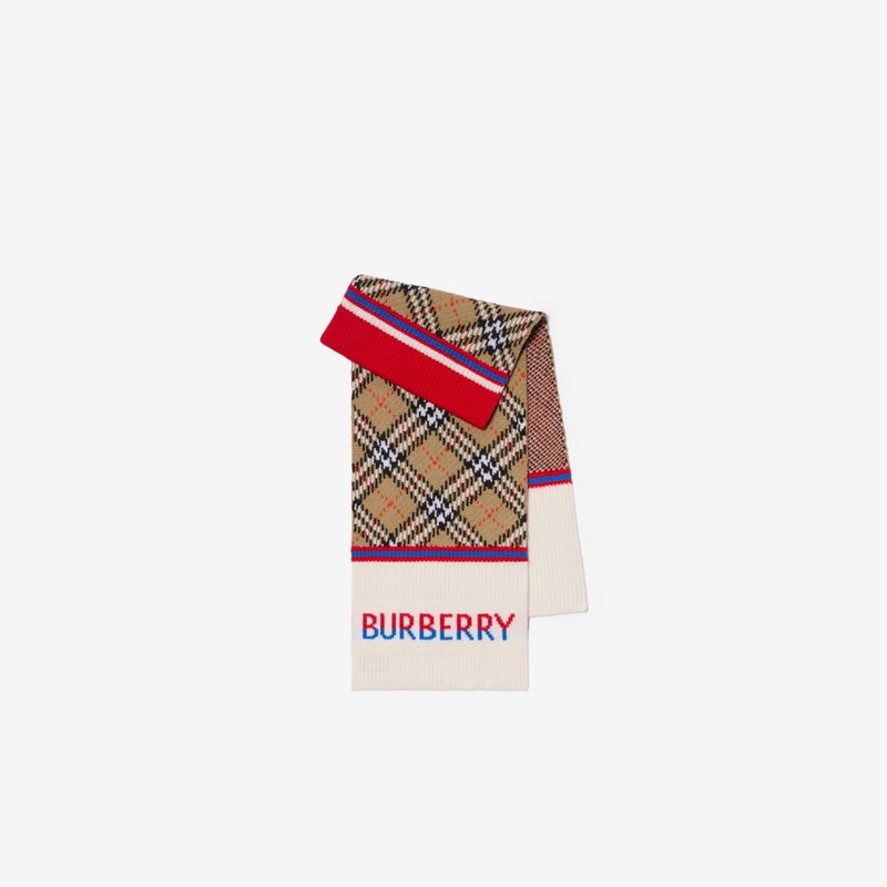 BURBERRY/博柏利【新品】【马上红】儿童格纹羊毛围巾81173801商品图