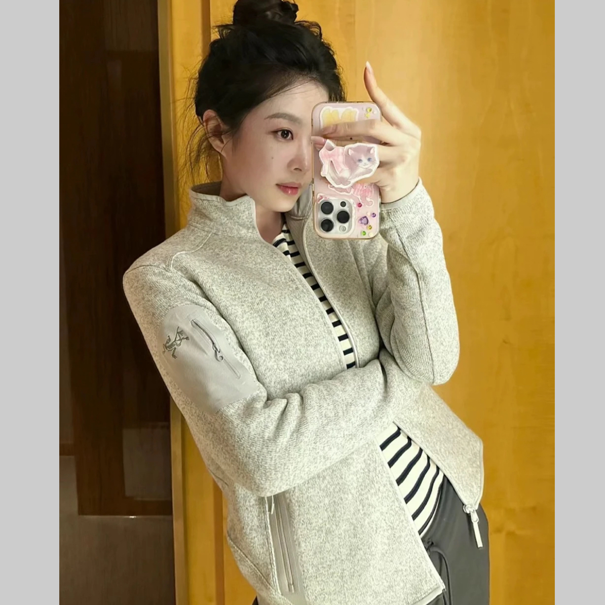 未使用 ARC'TERYX/始祖鸟 立领抓绒拉链显瘦卫衣